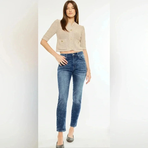 Kancan Deb High Rise Cigarette Leg Acid Wash Jeans Size 9 / 28 Like New - Picture 5 of 7